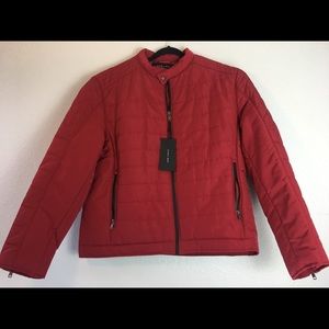 NWT! Zara Man quilted red bomber jacket!!